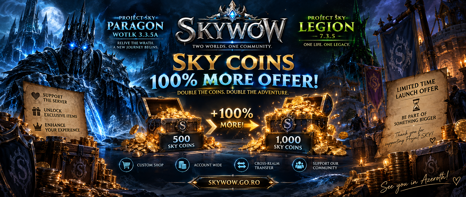 💰 SKY COINS — 100% MORE OFFER!